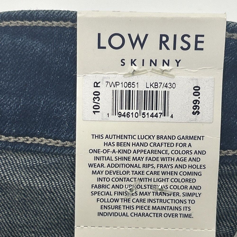 Lucky Brand Jeans Women's 10‎ / 30 Lolita Low Rise Skinny Ankle Stretch Blue NEW - Picture 5 of 16